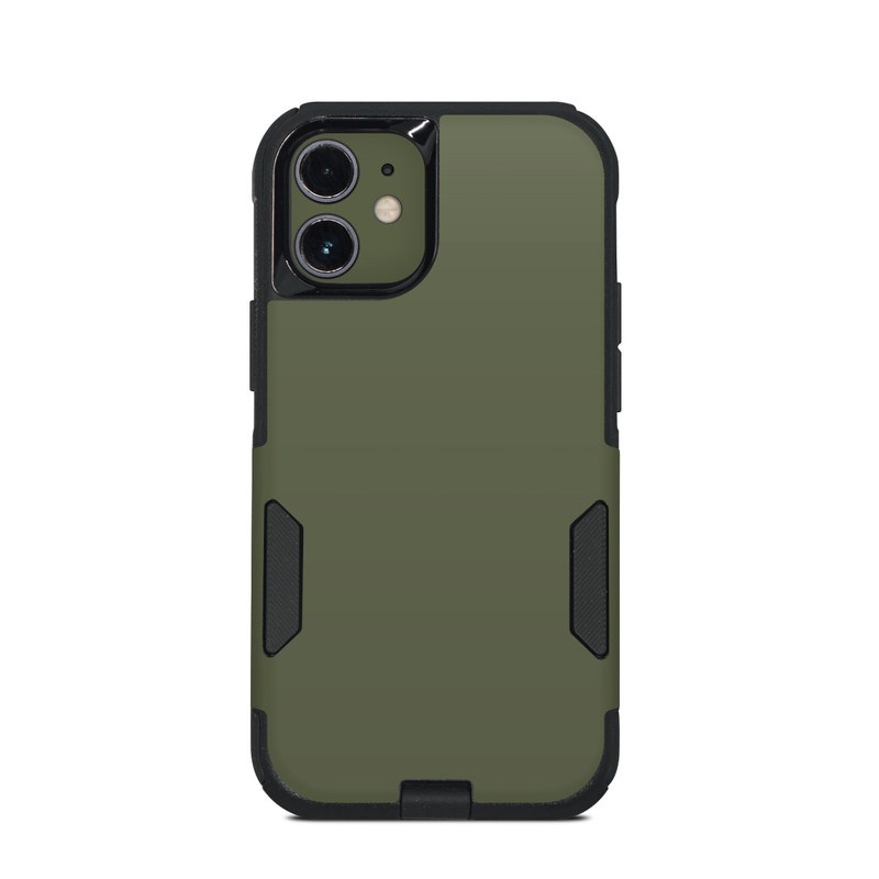 OtterBox Commuter iPhone 12 mini Case Skin design of Green, Brown, Text, Yellow, Grass, Font, Pattern, Beige, with green, brown colors
