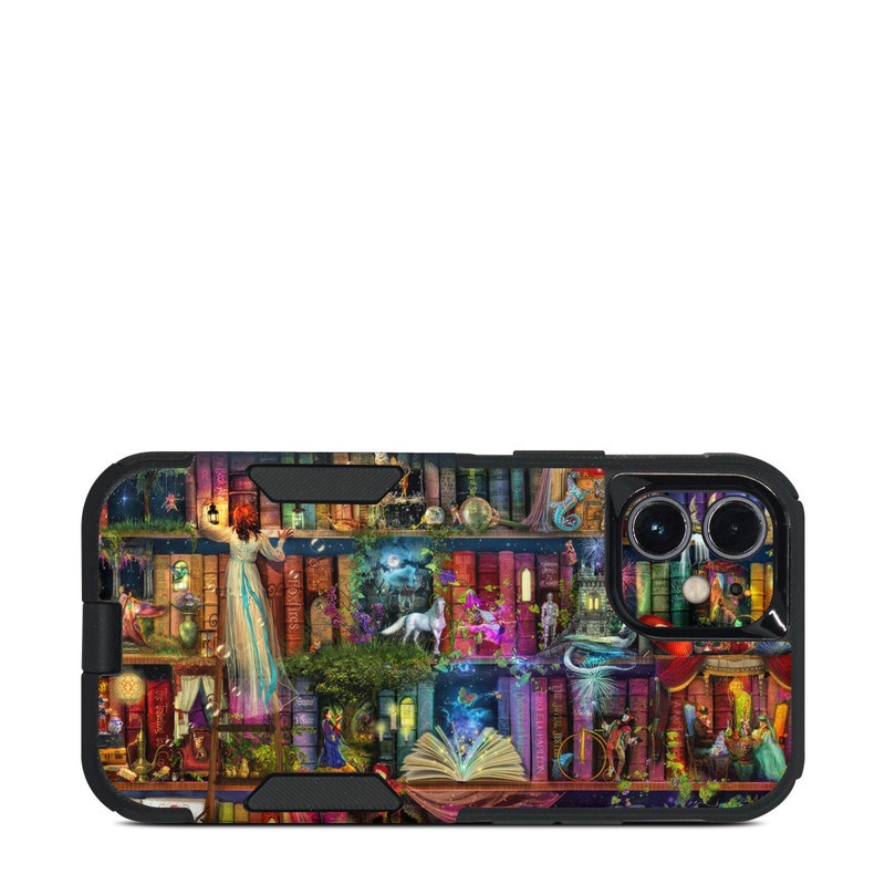 OtterBox Commuter iPhone 12 mini Case Skin design of Painting, Art, Theatrical scenery, with black, red, gray, green, blue colors