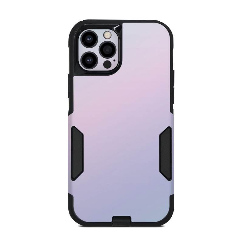 OtterBox Commuter iPhone 12 Pro Case Skin design of White, Blue, Daytime, Sky, Atmospheric phenomenon, Atmosphere, Calm, Line, Haze, Fog, with pink, purple, blue colors