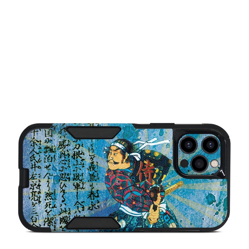 OtterBox Commuter iPhone 12 Pro Case Skin design of Art, Illustration, Painting, with blue, black, gray, green, red colors