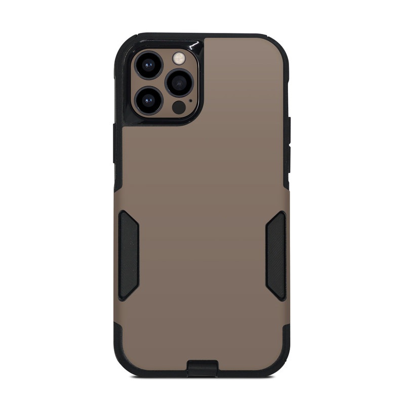 OtterBox Commuter iPhone 12 Pro Case Skin design of Brown, Text, Beige, Material property, Font with brown colors