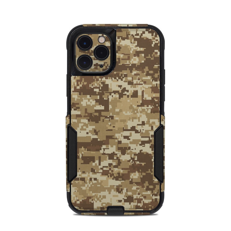 OtterBox Commuter iPhone 11 Pro Case Skin design of Military camouflage, Brown, Pattern, Camouflage, Wall, Beige, Design, Textile, Uniform, Flooring, with brown colors