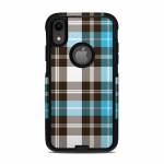 Turquoise Plaid OtterBox Commuter iPhone XR Case Skin