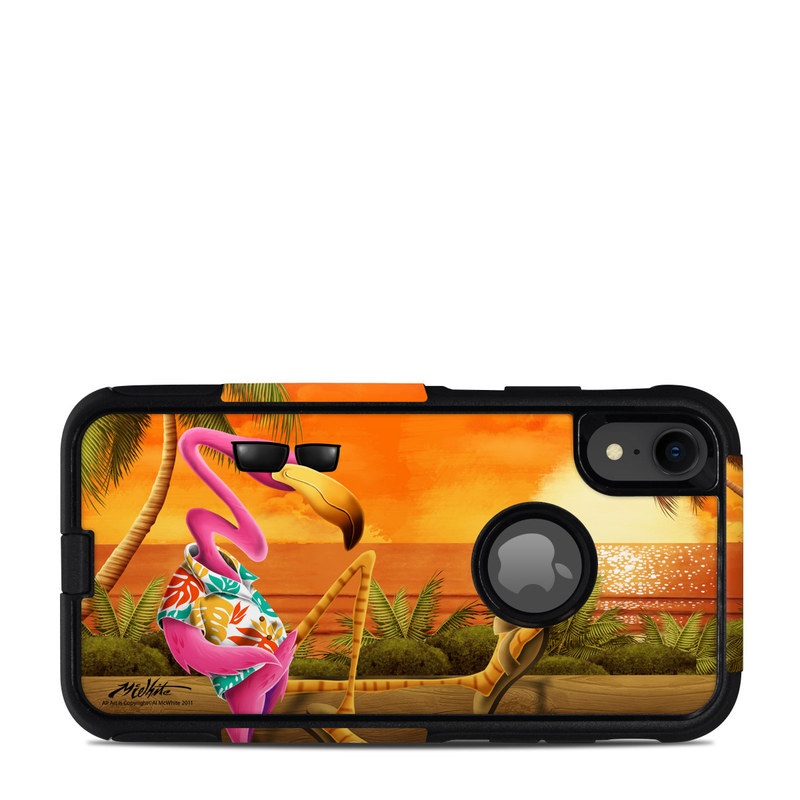 OtterBox Commuter iPhone XR Case Skin design of Cartoon, Art, Animation, Illustration, Plant, Cg artwork, Shoe, Fictional character, with red, orange, green, black, pink colors