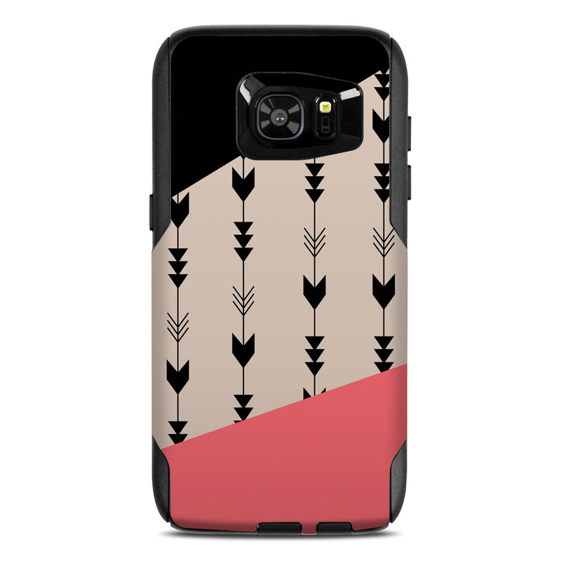 OtterBox Commuter Galaxy S7 Edge Case Skin design of Line, Pattern, Design, Font, Illustration, with black, gray, pink colors