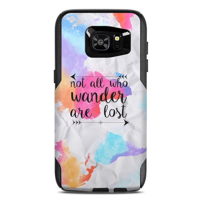 OtterBox Commuter Galaxy S7 Edge Case Skin design of Font, Text, Calligraphy, Graphics, with black, white, orange, pink, red, blue, purple, yellow colors