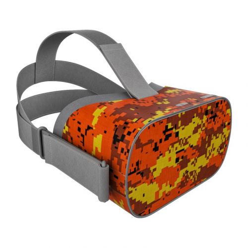Digital Orange Camo Oculus Go Skin
