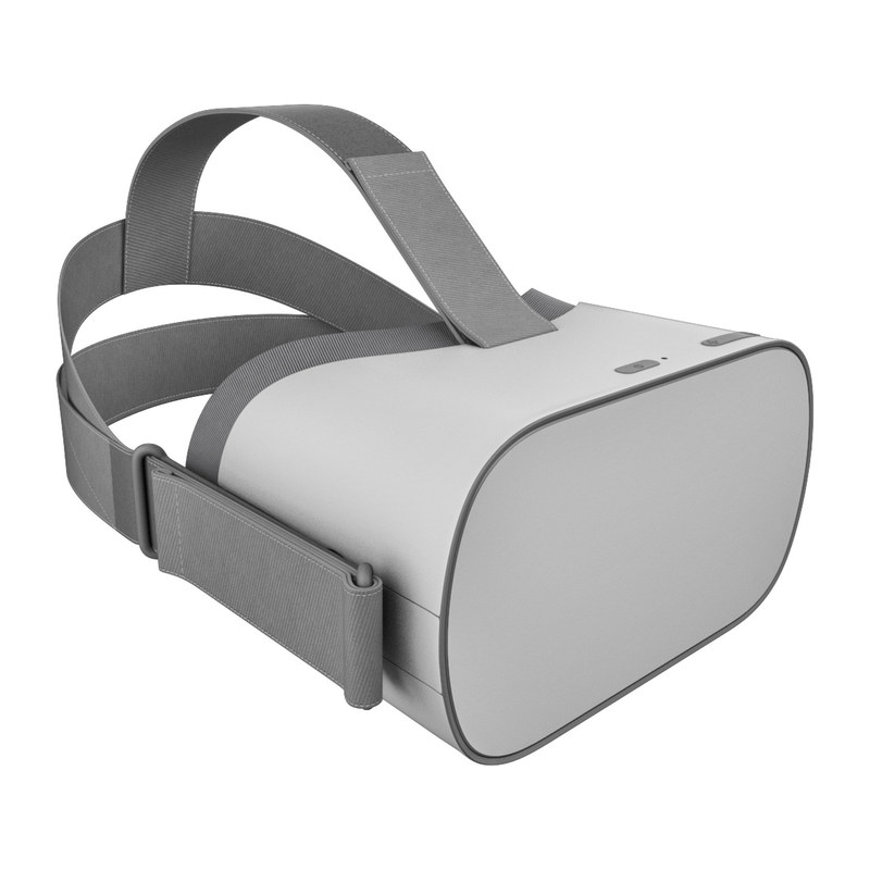 Oculus Go Skin design of White, Black, Line with white colors