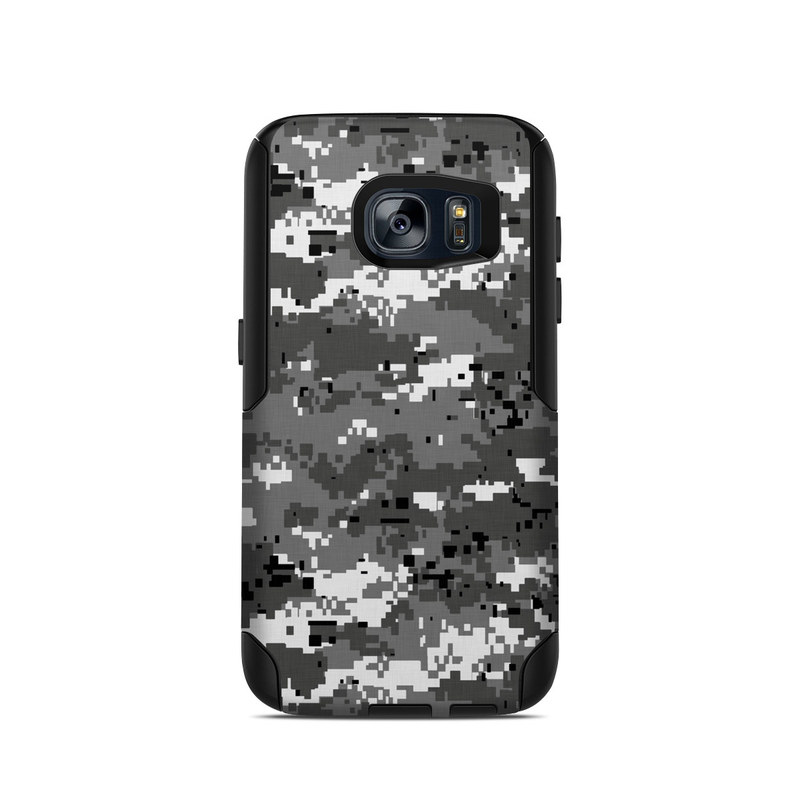 OtterBox Commuter Galaxy S7 Case Skin design of Military camouflage, Pattern, Camouflage, Design, Uniform, Metal, Black-and-white, with black, gray colors