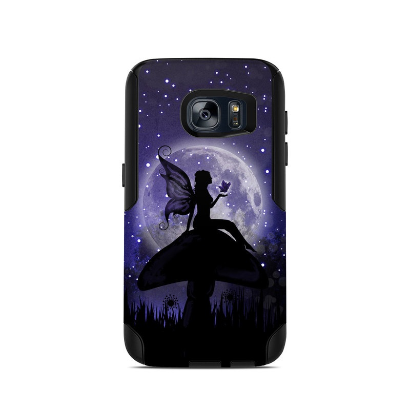 OtterBox Commuter Galaxy S7 Case Skin design of Purple, Sky, Moonlight, Cg artwork, Fictional character, Darkness, Night, Illustration, Space, Star, with black, blue, gray, purple colors