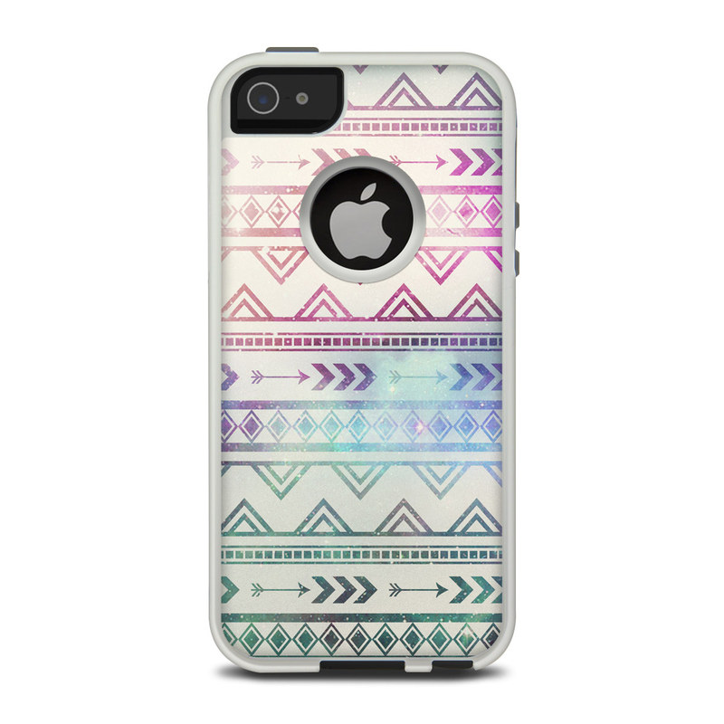 OtterBox Commuter iPhone 5 Case Skin design of Pattern, Line, Teal, Design, Textile, with gray, pink, yellow, blue, black, purple colors