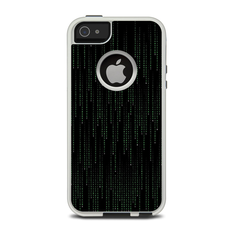 OtterBox Commuter iPhone 5 Case Skin design of Green, Black, Pattern, Symmetry, with black colors