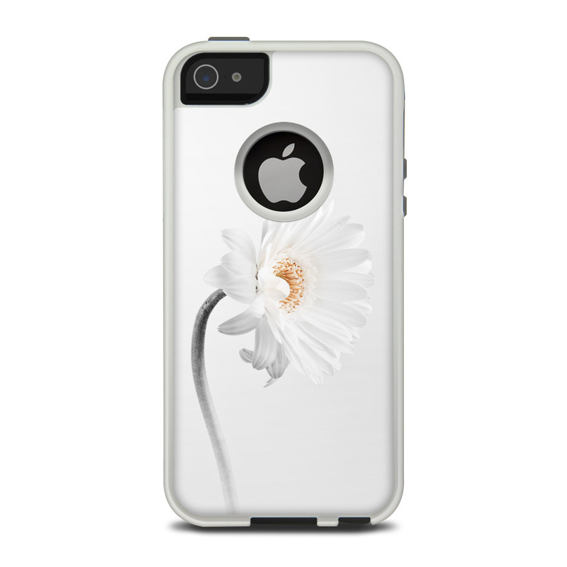 OtterBox Commuter iPhone 5 Case Skin design of White, Hair accessory, Headpiece, Gerbera, Petal, Flower, Plant, Still life photography, Headband, Fashion accessory, with white, gray colors