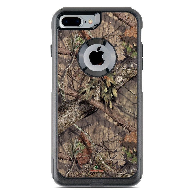 OtterBox Commuter iPhone 8 Plus Case Skin design of shellbark hickory, Camouflage, Tree, Branch, Trunk, Plant, Leaf, Adaptation, Wood, Twig, with orange, green, red, black, gray colors