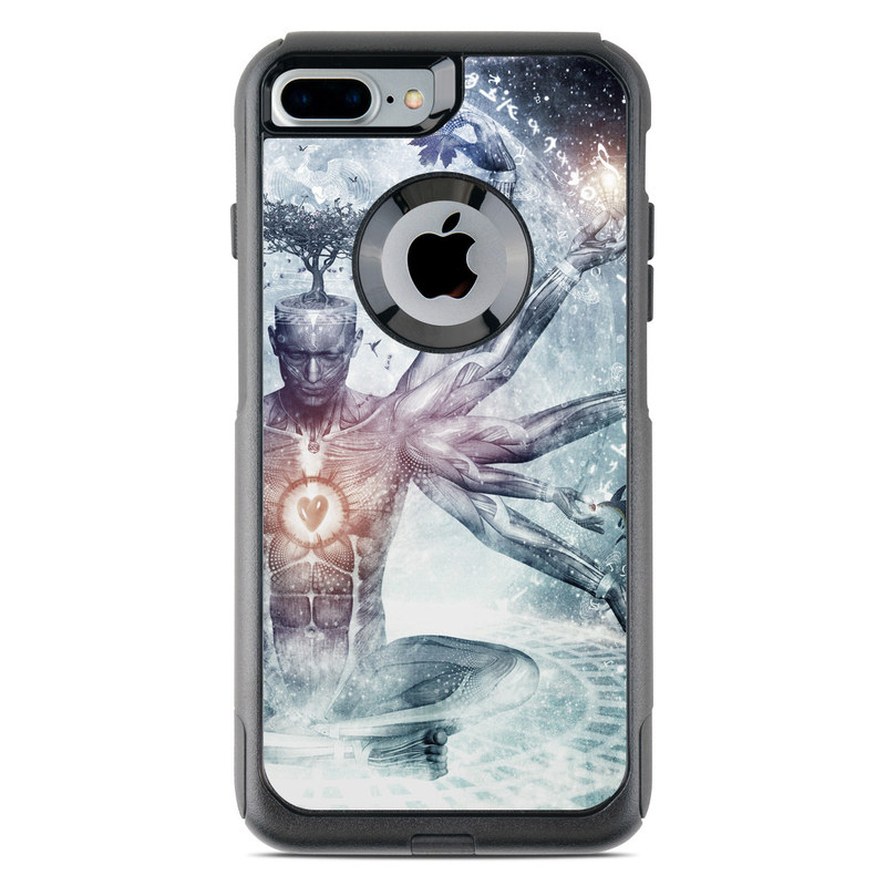 OtterBox Commuter iPhone 8 Plus Case Skin design of Mythology, Cg artwork, Water, Illustration, Fictional character, Space, Graphics, Art, Graphic design, with blue, red, orange, black, white colors
