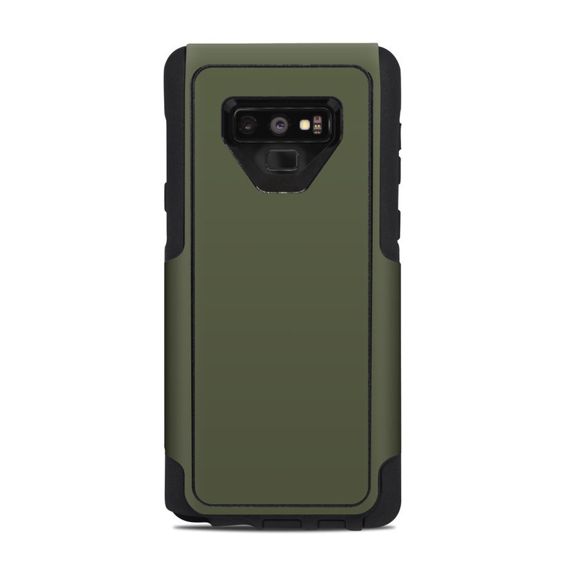 OtterBox Commuter Galaxy Note 9 Case Skin design of Green, Brown, Text, Yellow, Grass, Font, Pattern, Beige, with green colors
