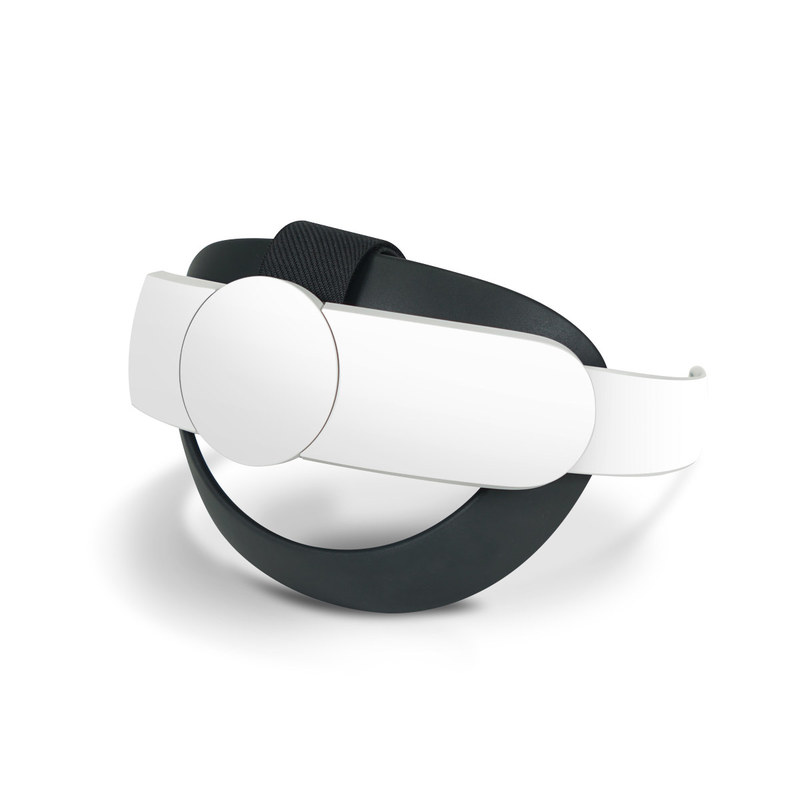 Oculus Quest 2 Elite Strap Skin design of White, Black, Line with white colors