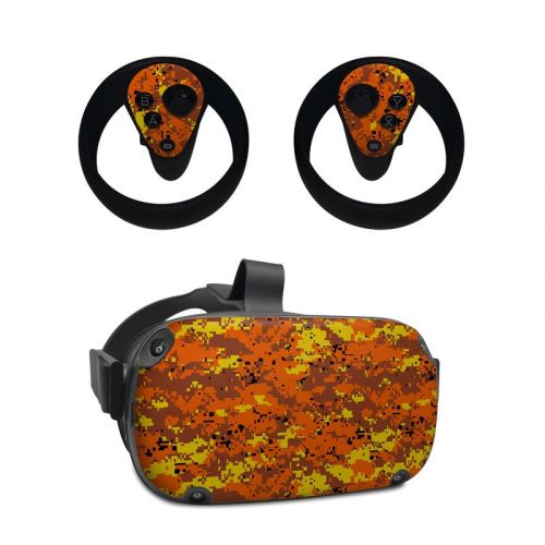 Digital Orange Camo Oculus Quest Skin