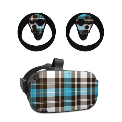 Turquoise Plaid Oculus Quest Skin