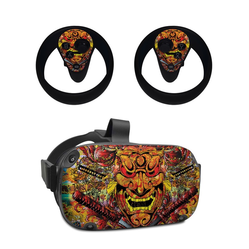 Oculus Quest Skin design of Art, Psychedelic art, Visual arts, Illustration, Fictional character, Demon, with red, orange, yellow colors