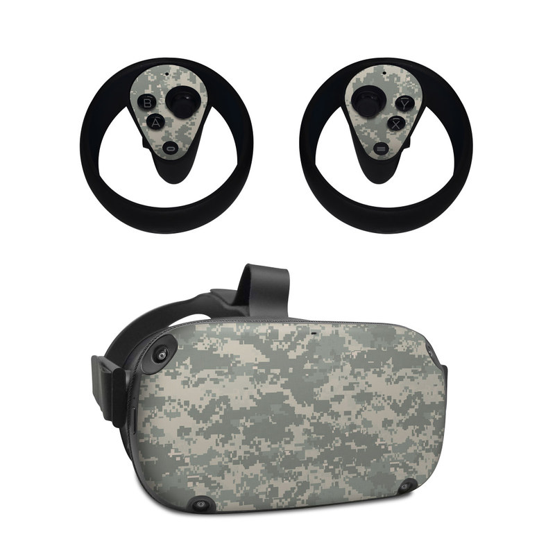 Oculus Quest Skin design of Military camouflage, Green, Pattern, Uniform, Camouflage, Design, Wallpaper, with gray, green colors