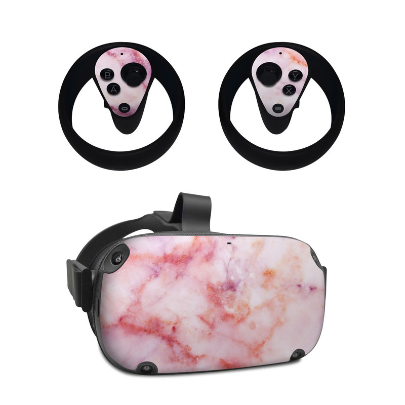 Oculus Quest Skin design of Pink, Skin, Flesh, Textile, Fur, with pink, red, white, purple, orange colors