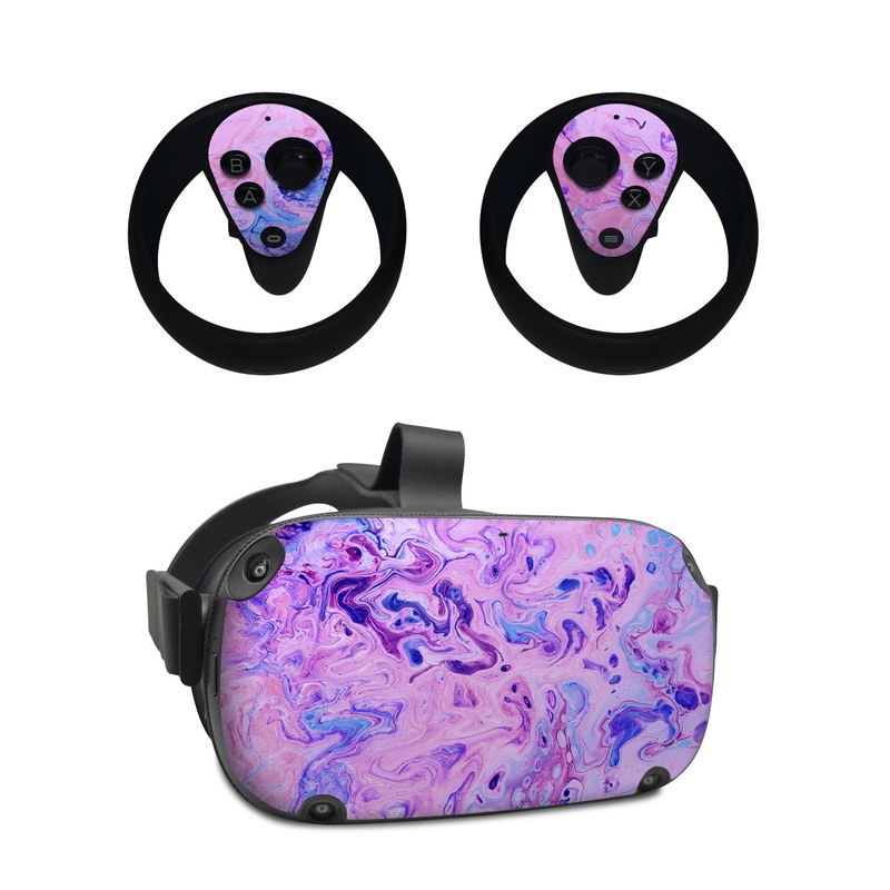 Oculus Quest Skin design of Purple, Violet, Lilac, Art, Pattern, Modern art, Painting, Visual arts, Acrylic paint, Magenta, with pink, purple, blue colors