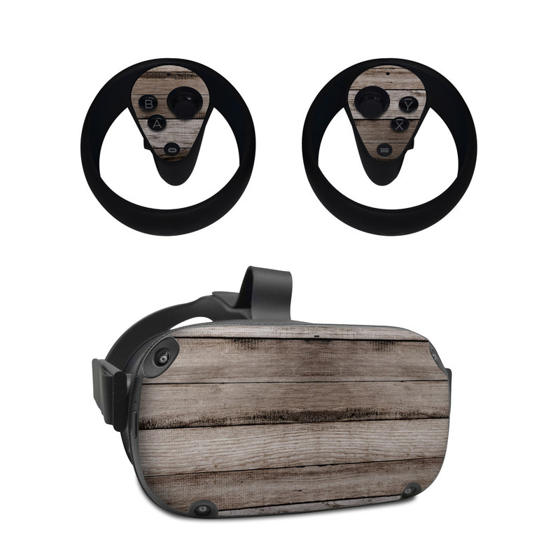Oculus Quest Skin design of Wood, Plank, Wood stain, Hardwood, Line, Pattern, Floor, Lumber, Wood flooring, Plywood, with brown, black colors