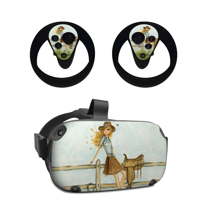 Oculus Quest Skin design of Cartoon, Illustration, Art, Watercolor paint, Footwear, Fashion illustration, Grass, Drawing, Painting, Plant, with gray, green, red, black colors