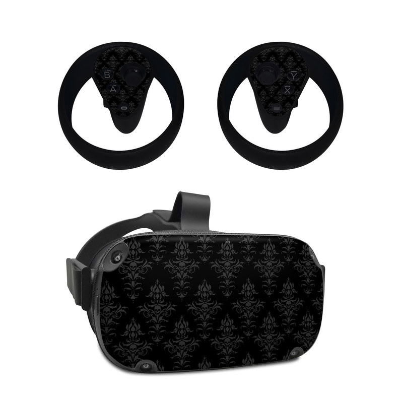 Oculus Quest Skin design of Black, Pattern, Design, Monochrome, Black-and-white, Darkness, Monochrome photography, Symmetry, with black, gray colors