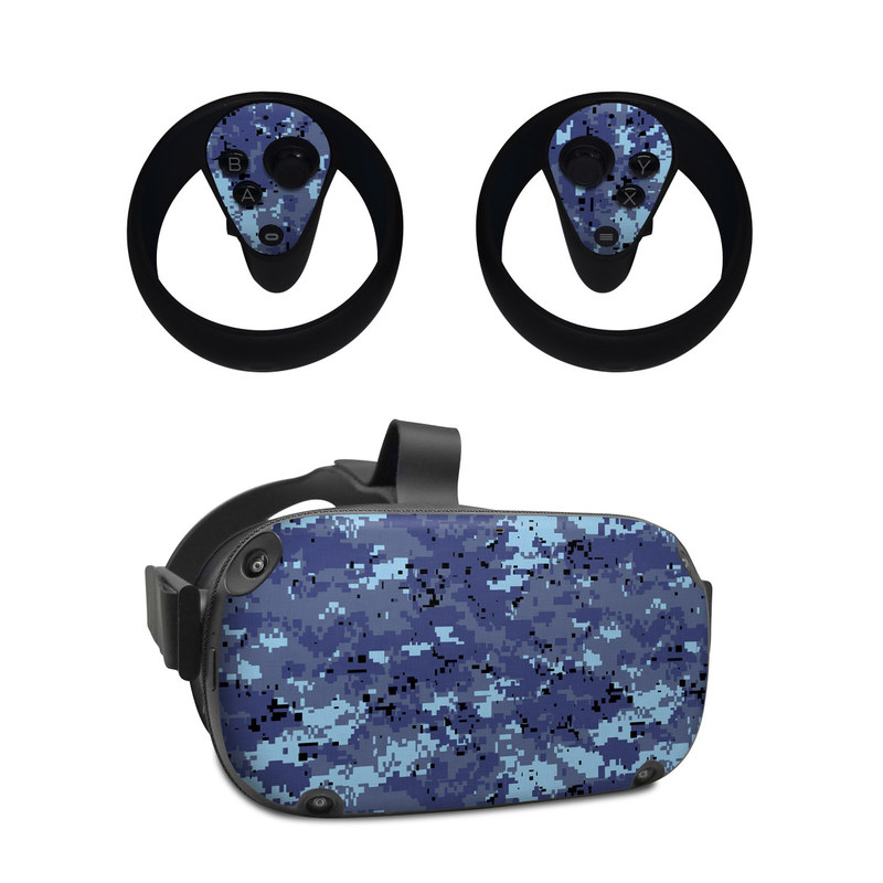 Oculus Quest Skin design of Blue, Purple, Pattern, Lavender, Violet, Design, with blue, gray, black colors