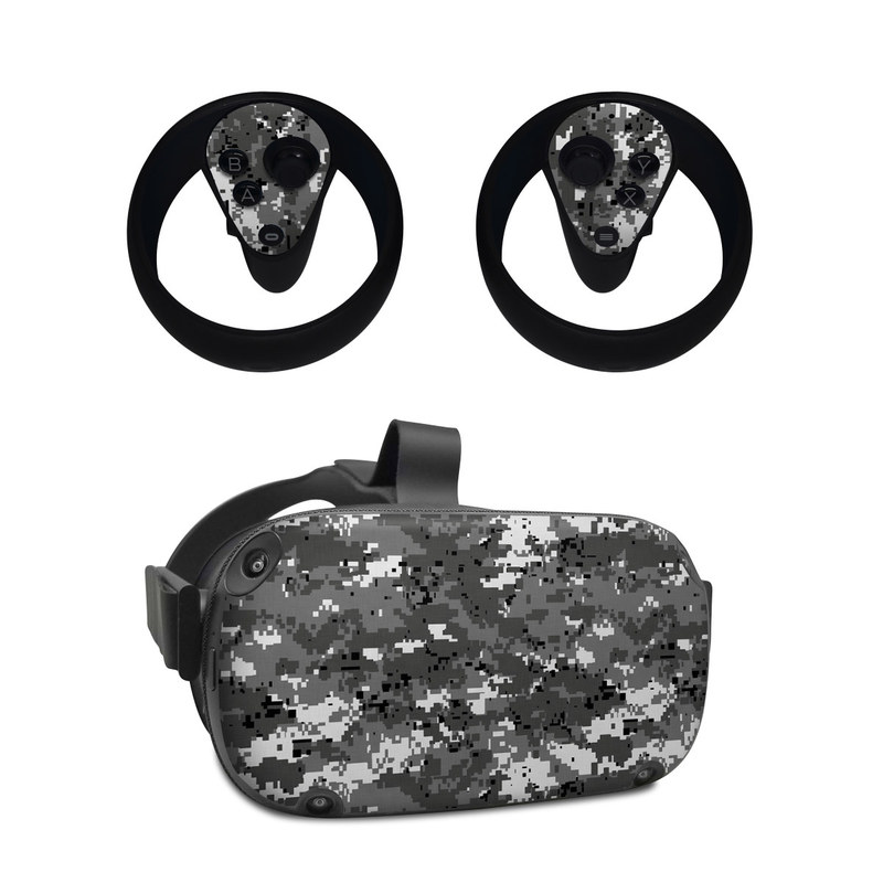 Oculus Quest Skin design of Military camouflage, Pattern, Camouflage, Design, Uniform, Metal, Black-and-white, with black, gray colors