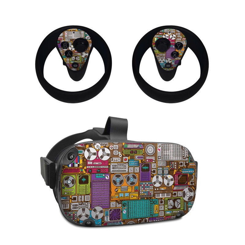 Oculus Quest Skin design of Games, Pc game, Design, Pattern, Screenshot, Art with gray, black, red, green, blue, purple colors
