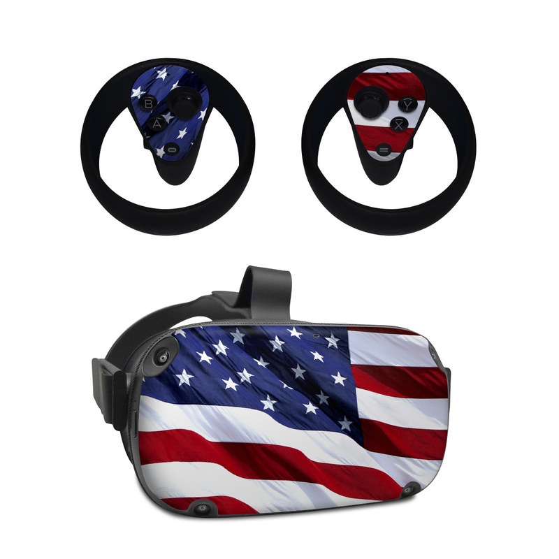 Oculus Quest Skin design of Flag, Flag of the united states, Flag Day (USA), Veterans day, Memorial day, Holiday, Independence day, Event, with red, blue, white colors