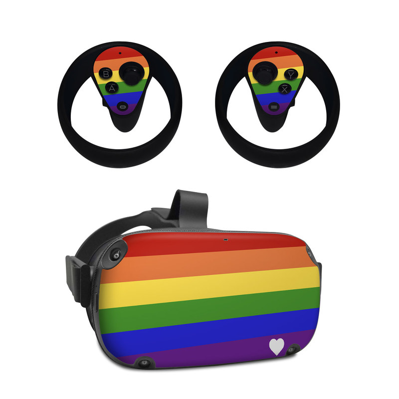 Oculus Quest Skin design of Yellow, Colorfulness, Line, Magenta, Tints and shades, with white, blue, purple, green, yellow, orange, red colors