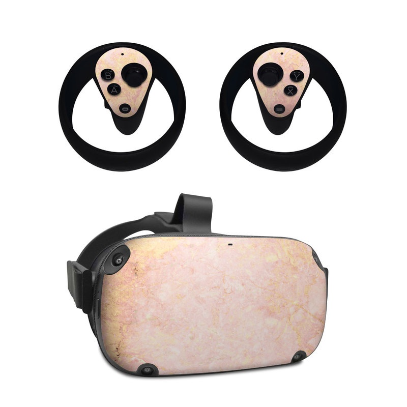 Oculus Quest Skin design of Pink, Peach, Wallpaper, Pattern, with pink, yellow, orange colors