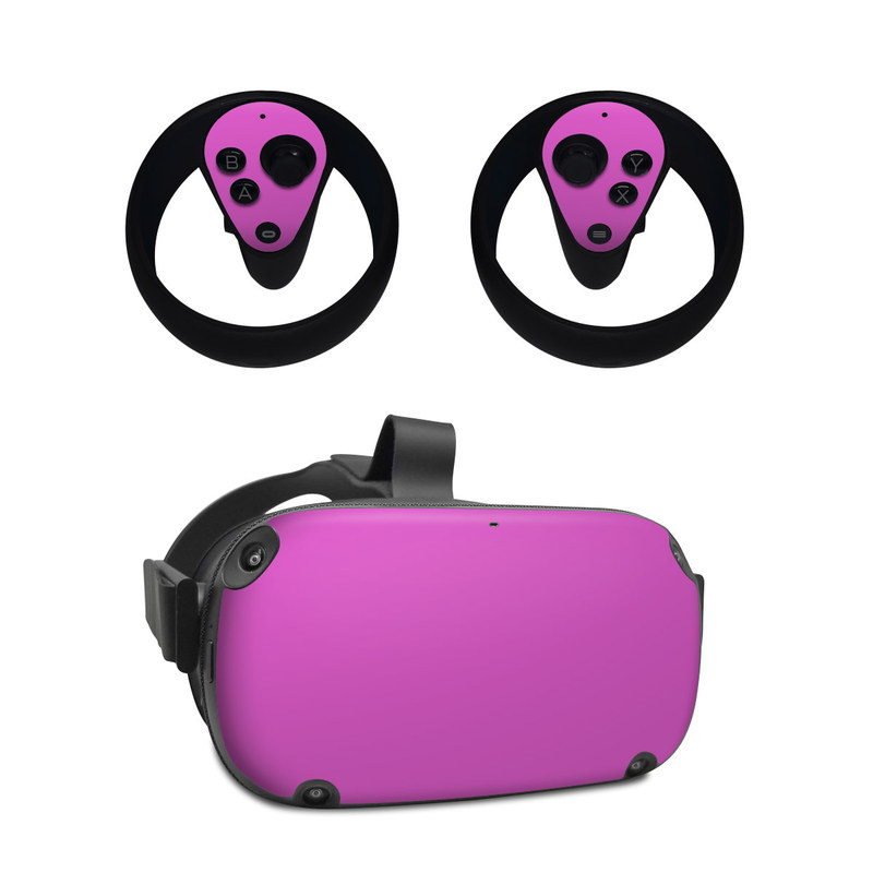Oculus Quest Skin design of Violet, Pink, Purple, Red, Lilac, Magenta, Blue, Lavender, Text, Sky, with pink colors