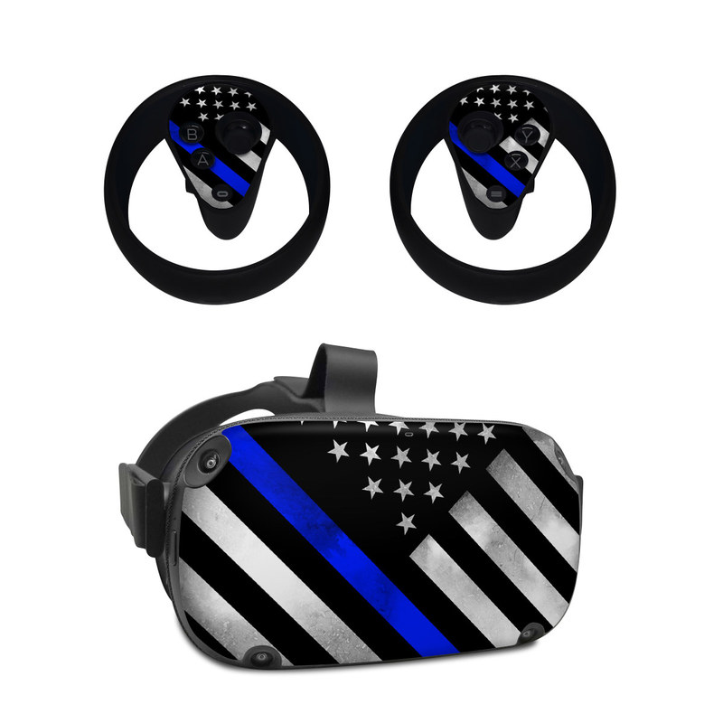 Oculus Quest Skin design of Flag of the united states, Flag, Cobalt blue, Pattern, Line, Black-and-white, Design, Monochrome, Electric blue, Parallel, with black, white, gray, blue colors