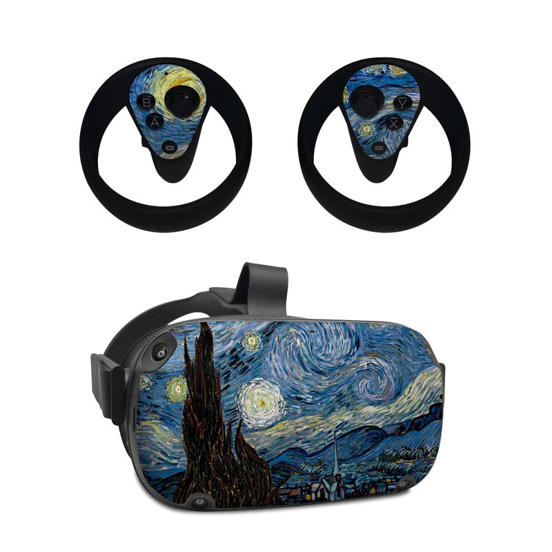 Oculus Quest Skin design of Painting, Purple, Art, Tree, Illustration, Organism, Watercolor paint, Space, Modern art, Plant, with gray, black, blue, green colors