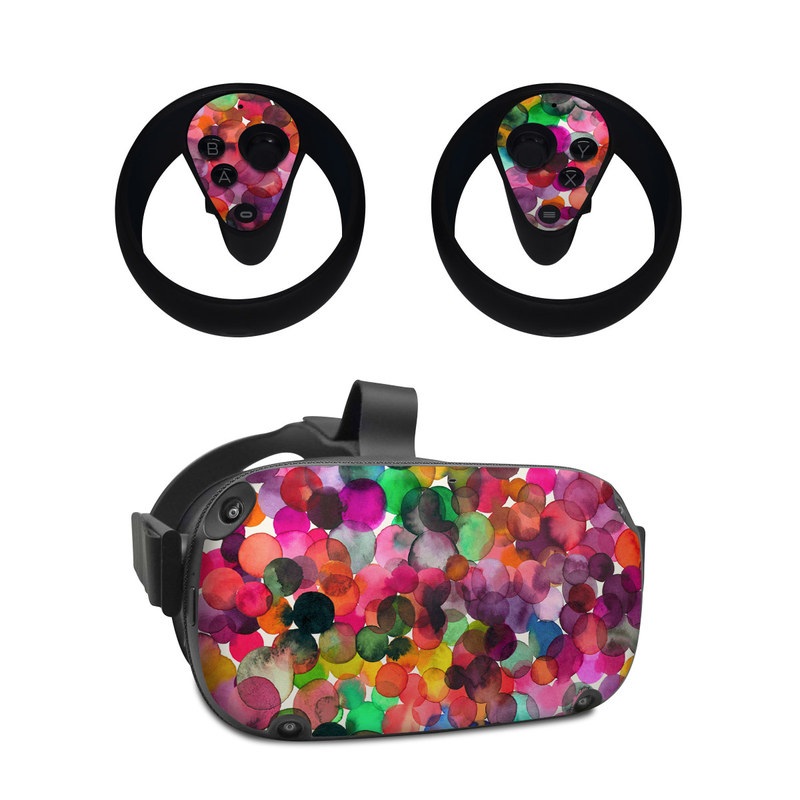 Oculus Quest Skin design of Colorfulness, Fashion accessory, with red, white, pink, purple, blue, green, black, yellow, orange colors