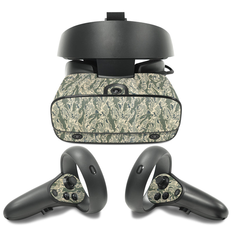 Oculus Rift S Skin design of Pattern, Grass, Plant, with gray, green colors