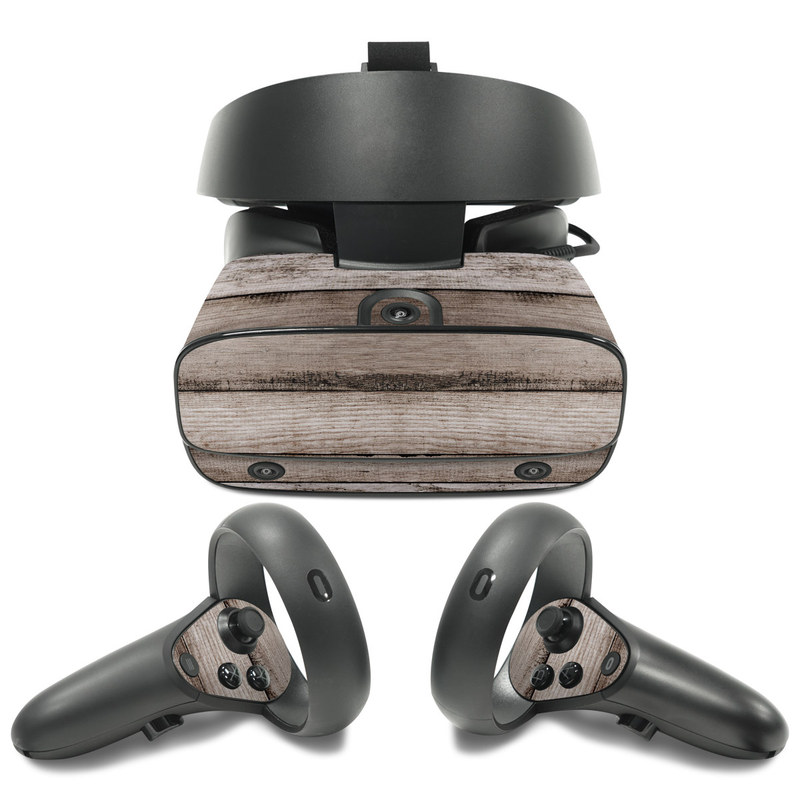 Oculus Rift S Skin design of Wood, Plank, Wood stain, Hardwood, Line, Pattern, Floor, Lumber, Wood flooring, Plywood, with brown, black colors
