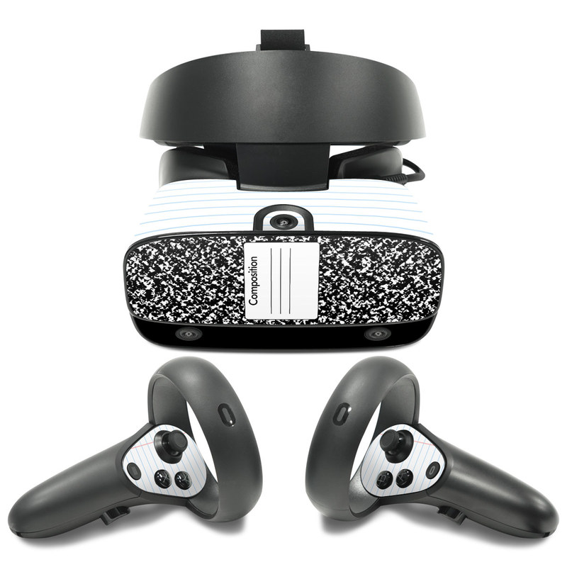 Oculus Rift S Skin design of Text, Font, Line, Pattern, Black-and-white, Illustration, with black, gray, white colors