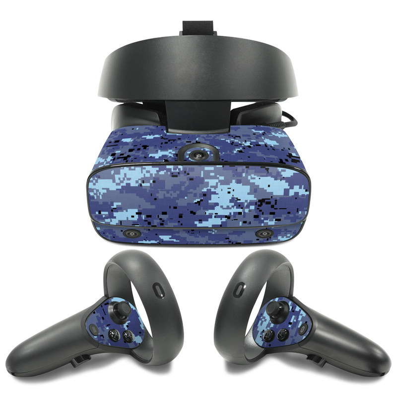 Oculus Rift S Skin design of Blue, Purple, Pattern, Lavender, Violet, Design, with blue, gray, black colors