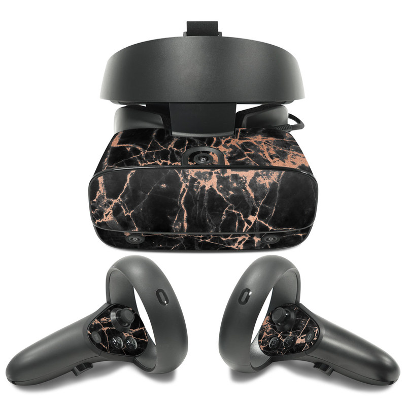 Oculus Rift S Skin design of Branch, Black, Twig, Tree, Brown, Sky, Atmosphere, Plant, Winter, Night, with black, pink colors