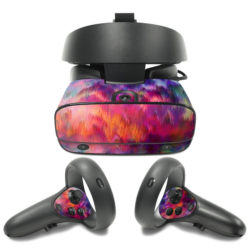 Oculus Rift S Skin design of Sky, Purple, Pink, Blue, Violet, Painting, Watercolor paint, Lavender, Cloud, Art, with red, blue, purple, orange, green colors