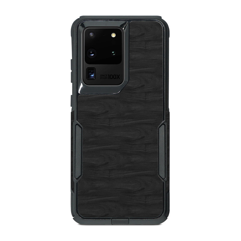 OtterBox Commuter Galaxy S20 Ultra Case Skin design of Black, Brown, Wood, Grey, Flooring, Floor, Laminate flooring, Wood flooring, with black colors