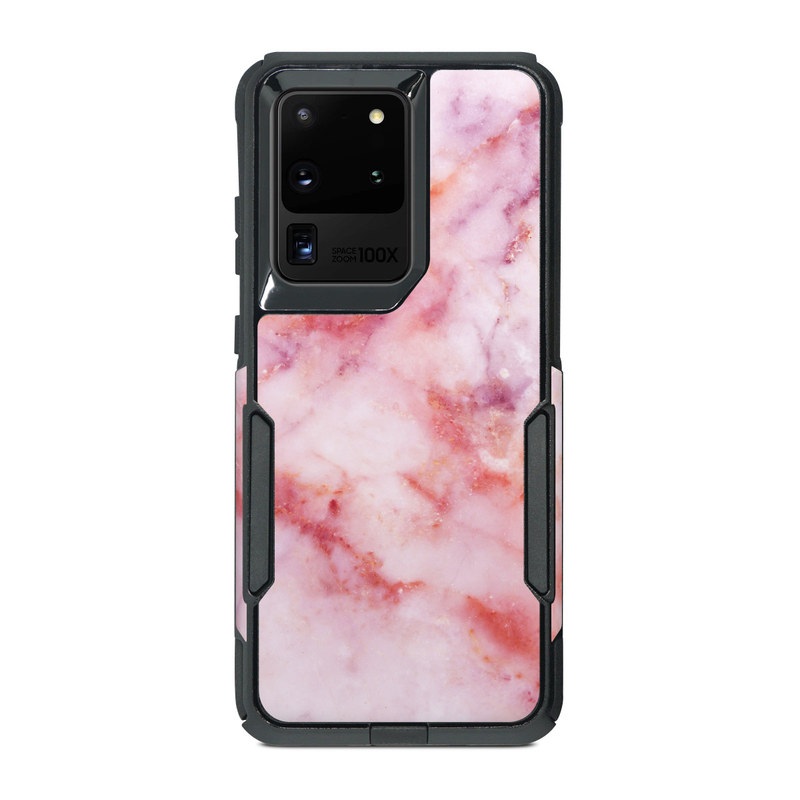 OtterBox Commuter Galaxy S20 Ultra Case Skin design of Pink, Skin, Flesh, Textile, Fur, with pink, red, white, purple, orange colors