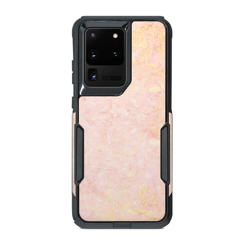 OtterBox Commuter Galaxy S20 Ultra Case Skin design of Pink, Peach, Wallpaper, Pattern, with pink, yellow, orange colors