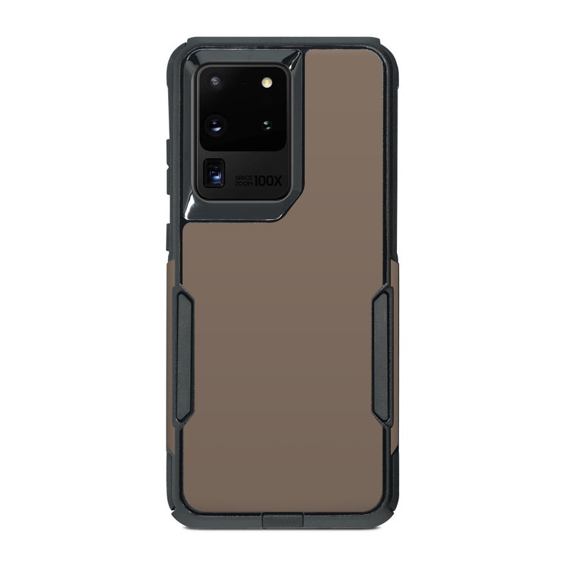 OtterBox Commuter Galaxy S20 Ultra Case Skin design of Brown, Text, Beige, Material property, Font, with brown colors